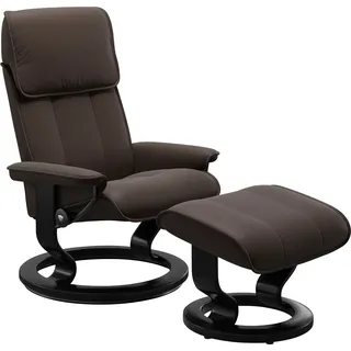 Stressless Relaxsessel "Admiral", braun (braun batick), B:78cm H:98cm T:73cm, Leder BATICK: BATICK ist ein leicht korrigiertes, durchgefärbtes und genarbtes Möbelleder, bei dem die meisten Unebenheiten und Spuren in der Regel entfernt wurden.