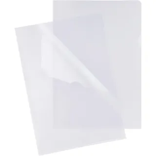 Grafoplás | Box mit 100 Dossier A4 mit Fingernagel | Extra Plus Kunststoff | Öffnung oben und seitlich | Transparentes Polypropylen Glas | Perfekt als Schutz für Bürofolien und Dokumente