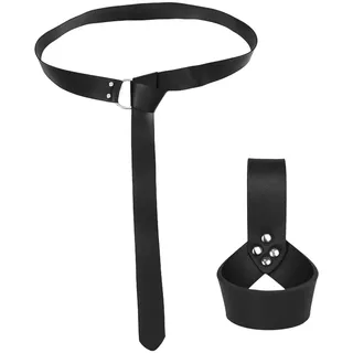 Namvo 2 Stück Gürtelhalter, Breitschwertgürtel, Piratengürtel, Schwertgürtelhalter, Verstellbare Schwertscheide aus Leder, Retro-Gürtelhalter mit Schwertschnalle, Geeignet für Kostümpartys