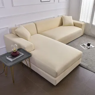 uyeoco Wasserdicht Sofabezug L U Form Sofa überwurf Ecksofa Couchbezug 1/2/3/4 Sitzer Stretch Sofabezüge Sofahusse Beige/Grau/Braun/Hellgrau Couch Bezug (Color : E, Size : 145-185cm)