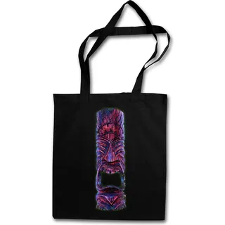 Urban Backwoods Tiki Head I, Stofftasche, Farbe: Schwarz - Schwarz