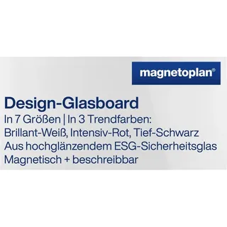 Magnetoplan Glas-Magnettafel 200,0 x 100,0 cm briliant-weiß