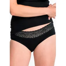 Speidel Hüftslip, (3er Pack), dekorativer Spitzenbund, schwarz