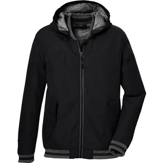 KILLTEC Funktionsjacke ist wasserdicht/Regenjacke mit Kapuze KOS 153 BYS JCKT, schwarz, 176, 43004-000