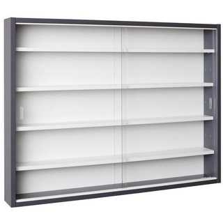 Interlink Inter Link Sammlervitrine Gewürzschrank Hängevitrine Wandregal Grau, Weiß - Grau/Weiss