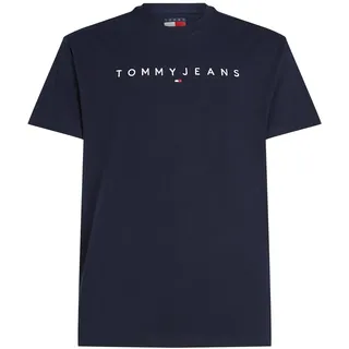 Tommy Hilfiger Tommy Jeans TJM Reg Linear Logo Tee EXT Kurzarm-T-Shirt, Herren, Blau (Dark Night Navy), XL