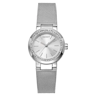 DKNY Damenuhr Quarzuhr silber onesize Damen 28 DK1L024M0015, DK1L024M0025 - Silber