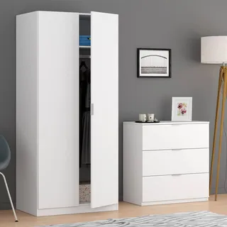 Dmora Bridgeport-Kommode 77 x 80 x 38 cm Weiß
