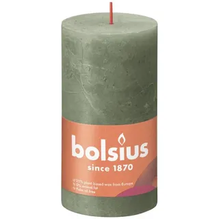 Bolsius Rustik-Kerze 130/68 mm grün