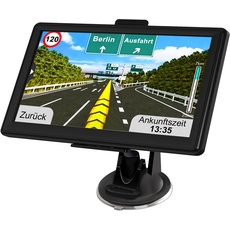 Navigationsgerät für Auto LKW 2024 - GPS Navi 7 Zoll PKW LKW Navigation mit Europa UK 52 Karten, Lebenslang kostenloser Kartenupdates, Blitzerwarnung Spracheführung POI Fahrspurassistent