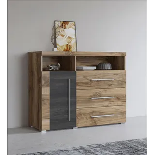 OTTO home Roger 120 x 92 x 38,5 cm Braun / Schwarzwood