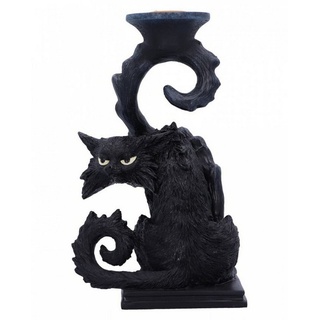 Nemesis Now Spite Kerzenhalter, Schwarze Katze, 18,5 cm, Kunstharz, 18.5cm