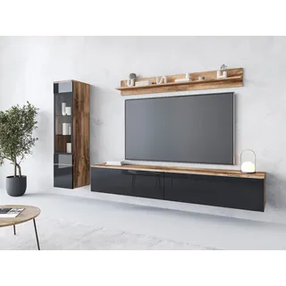 INOSIGN Wohnwand »VERA I, Vitrinen Türanschlag links/rechts wechselbar« Komplett-Set, 3 Stk. tlg., beige