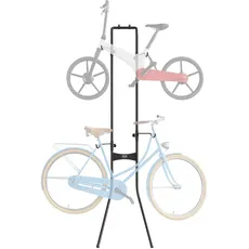 Bild von 2 Fahrradständer, freistehender, vertikaler Schwerkraft-Wand-Fahrradständer, voll Verstellbarer Fahrradständer für die Garage, robuster Stahl und einfache Montage für Garage Wohnzimmer Schuppen