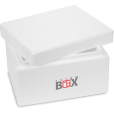 THERM BOX Styroporbox 5W 31x25x18cm Wand 3cm Volumen 5,9L Isolierbox Thermobox Kühlbox Warmhaltebox Wiederverwendbar