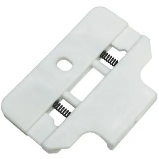 GARDINIA Deckenclip für Flächenvorhangschiene Atlanta, Deckenmontage, 2 Stück, Kunststoff, 5,6 x 4 cm, Weiß