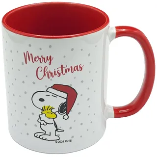 Peanuts Tasse | Snoopy Woodstock | kleine Geschenke für Frauen, Männer oder Kinder | Weihnachten | Kaffeetasse | Teetasse | 330 ml | Merry Christmas (rot/weiß, 330 ml, Weihnachten)