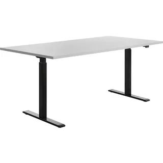 TOPSTAR Schreibtisch elektrisch höhenverstellbar Lichtgrau / Schwarz