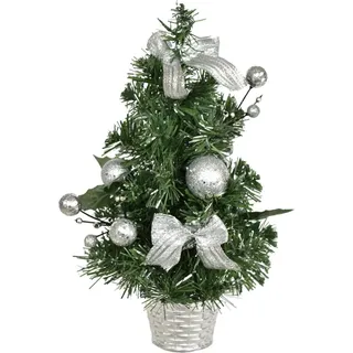 Weihnachtsbaum mit silbernen Dekorationen 30 cm - Silber
