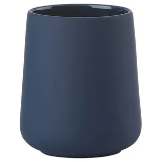 ZONE Denmark Nova One Zahnputzbecher, Zahnbürstenbecher aus Keramik mit Soft Touch-Beschichtung, Durchm. 8 cm, Höhe 10 cm, Royal Blue