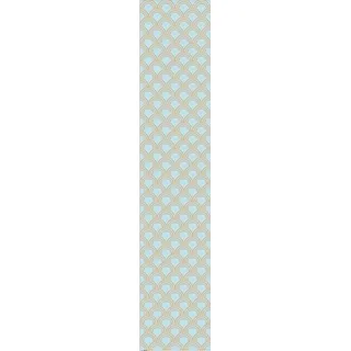 Ambiance Sticker Vliestapete, vorgeklebt, Rolle, skandinavisch, Art Déco, Aquamarine, dekorative Bögen, 1 Rolle mit 300 x 60 cm (H x B)