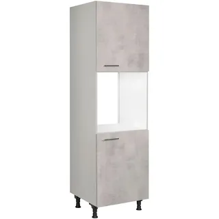 Nobilia Geräteumbauschrank , Hellgrau , Metall , 2 Fächer , nur wie online abgebildet bestellbar , 60x216.6x58 cm , Blauer Engel, Pefc, Goldenes M, Made in Germany, DGM-Klimapakt , Küchen, Küchenmöbel, Küchenschränke, Geräteumbauschränke