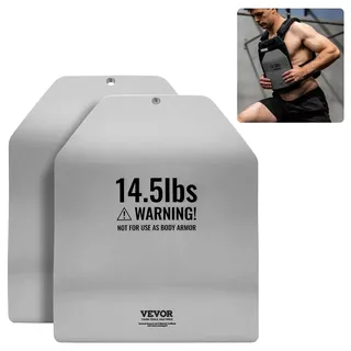 Vevor Gebogene Gewichtswestenplatten, 14,5 LB Paare, Gewichtsplatten aus Stahl, konturierte ergonomische Passform – WODs, für Krafttraining, Laufen, intensives Training