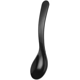 HENDI Salatlöffel SAN, 23,5 cm, Stilvoller Löffel in einem schlichten Design, Farbe: schwarz
