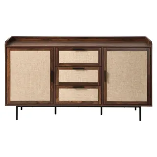CaliCosy Sideboard 140 x 79 x 39,5 cm Dunkelbraun