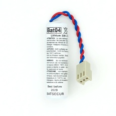 BATSÉCUR - Alarmbatterie BAT04 Kompatibel mit Batli04, D8903, LI04, MGL956439 DAITEM Hager 3.6V 2Ah - 3.6V 2.7Ah Li-SOCl2