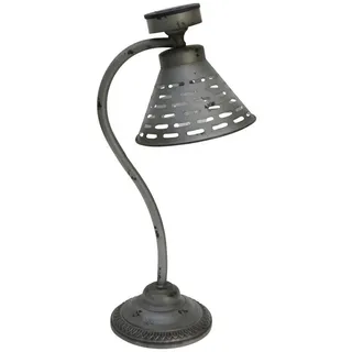 Gardenson Solarleuchte , Silberfarben , Metall , rund , 22x57x30 cm , Touch-Schalter (on/off), kabelloses Laden, tragbar, Stellfuß, einfach zu transportieren, kabellos , Dekoration, Gartendeko