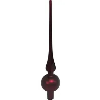 Christbaumspitze Lafiora Glas 28 cm rot matt