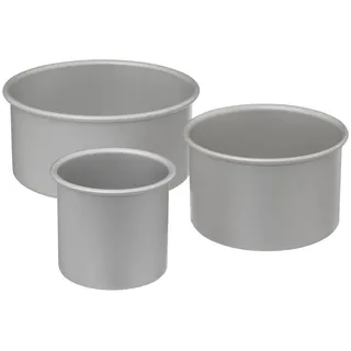 5five - 3er-set kuchenformen mit hohem rand aus aluminium