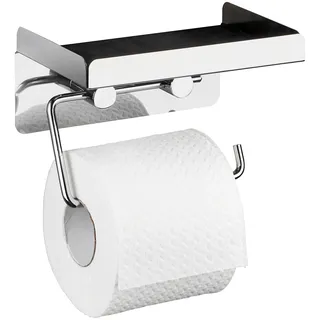 Wenko Toilettenpapierhalter 2 in 1 Edelstahl mit Ablage Glänzend