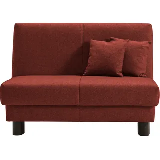 Ell + Ell Schlafsofa »Enny« Liegefläche Breite 120 oder 140 cm, Liegehöhe 40 cm, Füße schwarz, rot