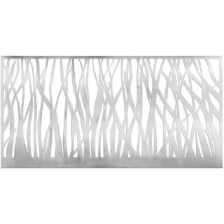 Kunstloft Wanddeko Silber 120/60 cm , Silberfarben , Metall , 6x60x3 cm , Dekoration, Dekofiguren & Skulpturen, Skulpturen