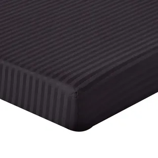 Homescapes Spannbettlaken Baumwolle-Satin 160 x 200 cm schwarz