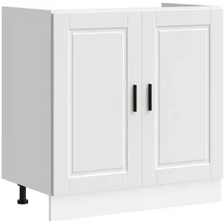 vidaXL Unterschrank Spülenunterschrank Porto 80 x 46 x 81,5 cm Weiß