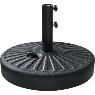 EliteShade USA Schirmständer mit Wasser- und Sandfüllung, Ständer für Markt, Terrasse, Outdoor, robuster Schirmhalter (schwarz)