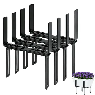 LOOGI Blumenkastenhalterung, Balkonkastenhalter ohne Bohren, Passend für meisten Balkongeländer von 1,5–31 cm und Blumenkasten von 13–23 cm, Balkonkasten Halterung Blumenkastenhalter für Geländer