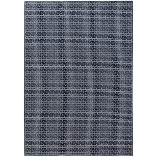 benuta Outdoorteppich Lou Blau 160x230 cm , Kunststoff , Rechteckig , 160x230 cm , wasserabweisend , Teppiche und Böden, Teppiche, Outdoorteppiche