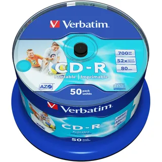 Verbatim CD-R 700mb Bedruckbar 700 MB 50 Stück
