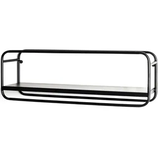 Haku-Möbel Wandregal 60 x 15 x 20 cm Schwarz