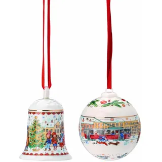 Hutschenreuther 02486-727448-28688 2023-Weihnachtsklänge Glocke/Kugel, 2 Teilig