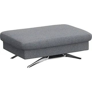 flexlux Pouf »Glow Sitzhocker, Polsterhocker« Hocker mit Stauraum, Fuß Alu blau