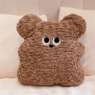 Ueiwffzo Kuschelkissen Bär 33cm Kreative Flauschige Kinderkissen, Niedliches Plüschkissen, Sofakissen Kuscheltiere Kawaii Weiche Dekoration, Geschenke