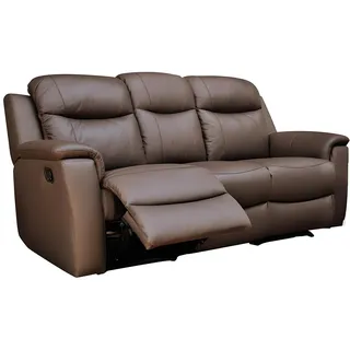 vente-unique Relaxsofa Leder 3-Sitzer - Braun - EVASION