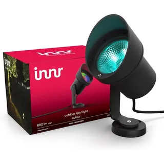 Innr Smart Gartenstrahler XL Erweiterung, White & Color, LED Strahler, Spotlicht außen, IP67 wasserdicht, 1-Pack (OSL 140 C Basisset benötigt)