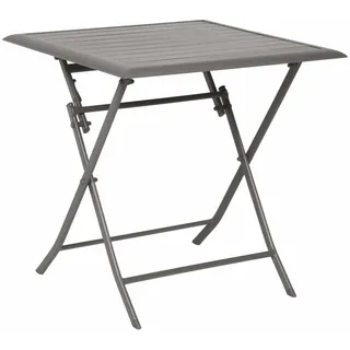 Hespéride HES-159263 Klapptisch Azua Tonka für 2 Personen, Aluminium mit Epoxid-Beschichtung, braun, L