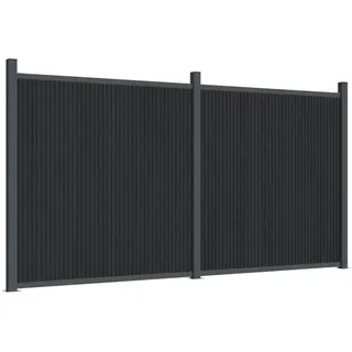 Zaunelement Grau 353x186 cm WPC - Grau